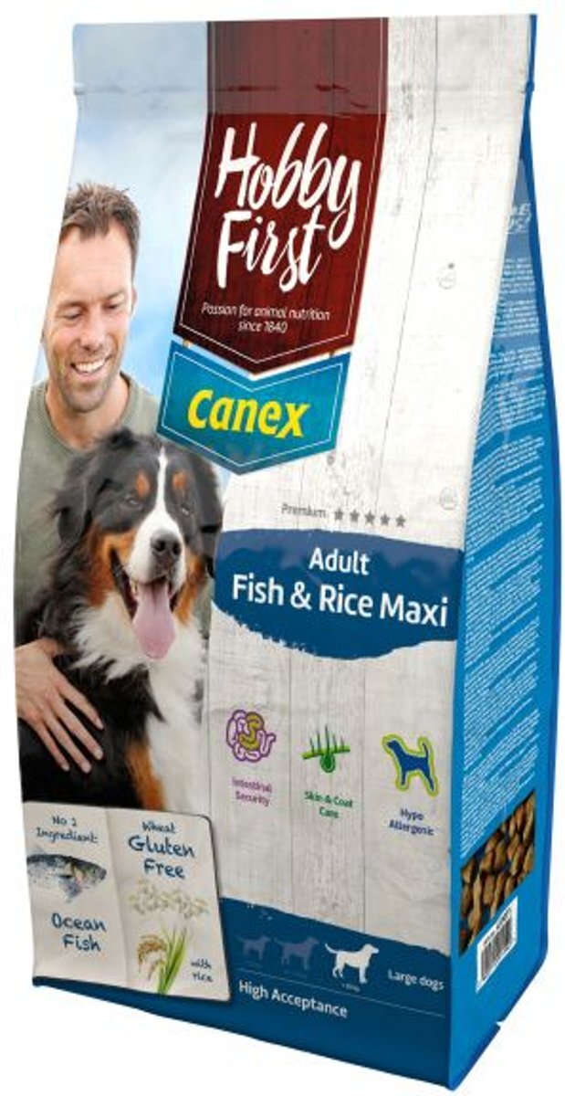 Canex Dynamic adult fish & rice maxi hondenvoer 12 kg