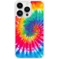 iPhone 14 Pro Tie Dye Spirale Bedrukt Siliconen Hoesje