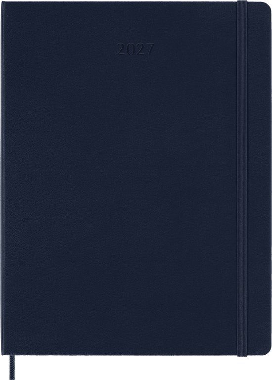 Moleskine 12 Maanden Agenda - 2027 - Wekelijks - XL - Harde Kaft - Saffier Blauw