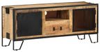 Meuble TV 110x31x46 cm bois de manguier brut