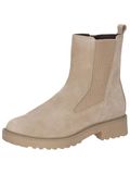 Caprice Dames Chelseaboot 9-25426-43 318 G-breedte Beige Leer/Textiel Maat 37 EU