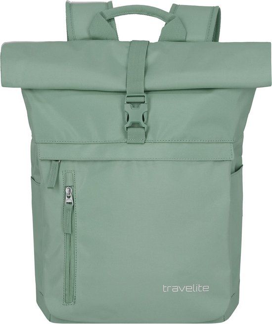 Travelite Basics Rollup Backpack light green