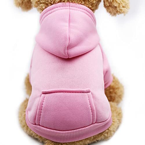 UKKO Hondenjas Huisdier Hondenkleding Voor Kleine Honden Kleding Warme Kleding Voor Honden Jas Puppy Outfit Huisdier Kleding Voor Grote Hond Hoodies-Roze, 00S