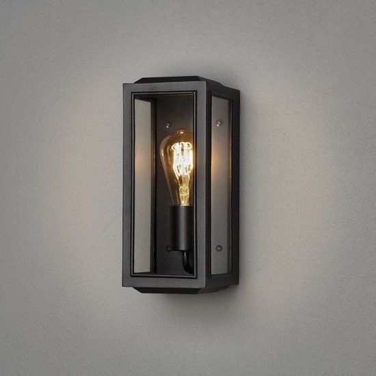 Konstsmide Carpi - Outdoor Wall Lamp - E27 - Black - IP44