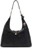 GUESS schoudertas Ella Logo Hobo Black Logo zwart