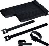 TRU COMPONENTS T24CA059 Klittenband kabelbinder Om te bundelen Haak- en lusdeel (l x b) 150, 200 mm, 12 mm Zwart 100 stuk(s)