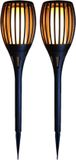 Merkloos / Sans marque Hit Trading B.V. Tuinfakkel Solar - 4x - met vlameffect - prikspot - 78 cm - warm wit licht - tuinlamp