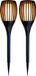 Merkloos / Sans marque Hit Trading B.V. Tuinfakkel Solar - 4x - met vlameffect - prikspot - 78 cm - warm wit licht - tuinlamp