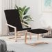 Maison Exclusive - Fauteuil relax avec repose-pieds, noir, rembourré