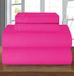 Elegant Comfort Luxe lakenset, 1500-draaddichtheid, hoogwaardige microvezel, 4-delige lakenset, kreukbestendig, elastisch hoeslaken, diepe zak tot 40,6 cm, volledig formaat, roze (hot pink)