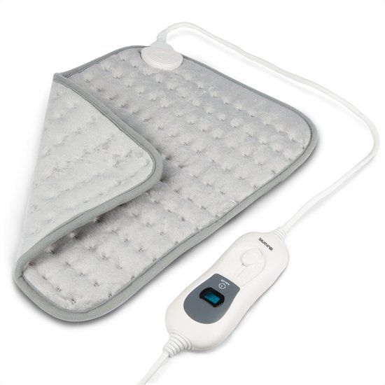 Auronic Warmtekussen Elektrisch - 40x30cm - Nek en Schouders - Wasbaar - Heating Pad - Grijs