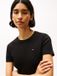 Tommy Hilfiger Dames T-shirt Korte Mouw Katoen Zwart S
