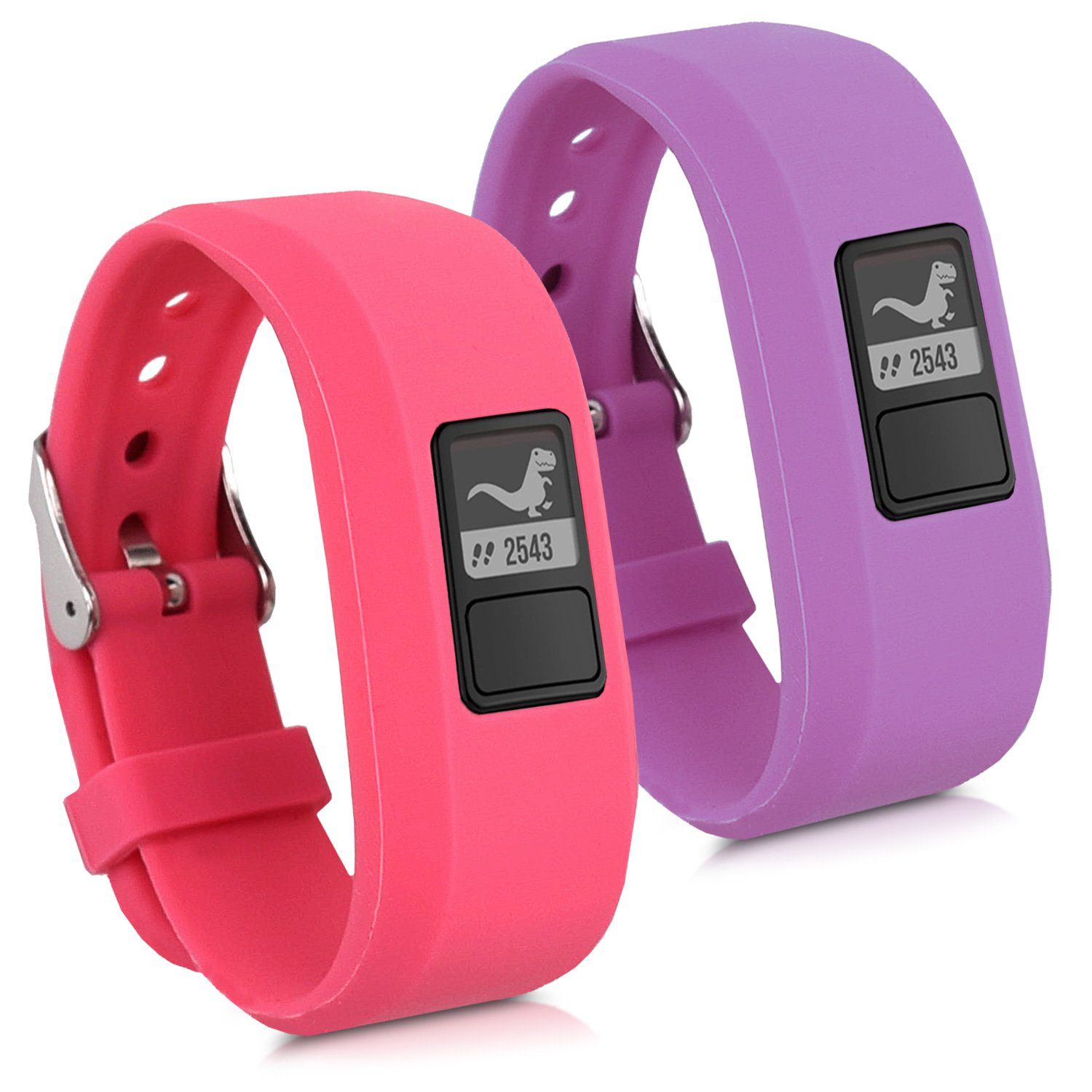 kwmobile Bandje compatibel met Garmin Vivofit jr. / jr. 2 - Roze/Paars - S
