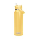 CamelBak Thrive Flip Straw Geïsoleerde roestvrijstalen waterfles met rietje, geel (Yellow Bloom), 1180 ml