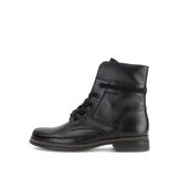 Gabor - Dames - Enkellaarsjes - Zwart - Leer - Blokhak - 8 cm en hoger