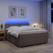 vidaXL Boxspringbed met matras, taupekleurig, 140 x 190 cm, met stoffen bekleding