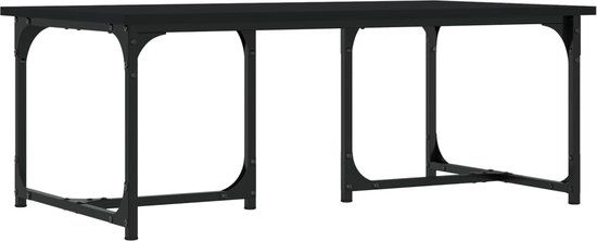 vidaXL Salontafel 90x50x35 cm Bewerkt Hout Zwart