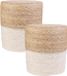 Home Deco Factory Bijzet poef Mirage - Beige - MDF - 35 x 41 cm