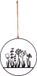 UNUS® Hanger bloemenornament metaal ophangen zwart decoratie pour fenêtres ou murs