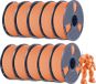 filament pour imprimante 3D, matériau écologique, impressions durables, orange soleil
