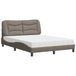 vidaXL Lit avec matelas "Hvar" tissu taupe 160x200 cm