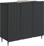 vidaXL Dressoir Zwart 89 x 34,5 x 82 cm Bewerkt hout