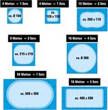 eyepower 16 Grote Matten: 10,1qm Zwembadmat 1cm Dikke Zwembadonderlaag 81x81 Buitenmat Zwembad Ondervloer