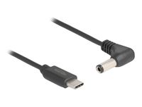 DeLOCK 85399 Câble USB-C vers 5.5 x 2.5 mm DC, Droit/Angulaire, 1.5m, Noir