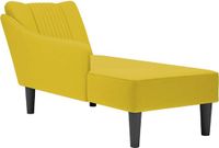 vidaXL Chaise Longue met rechterarmleuning fluweel geel