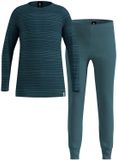 Odlo Active Warm Ensemble de sous-vêtements à manches longues Bleu 152 Unisexe Polyester