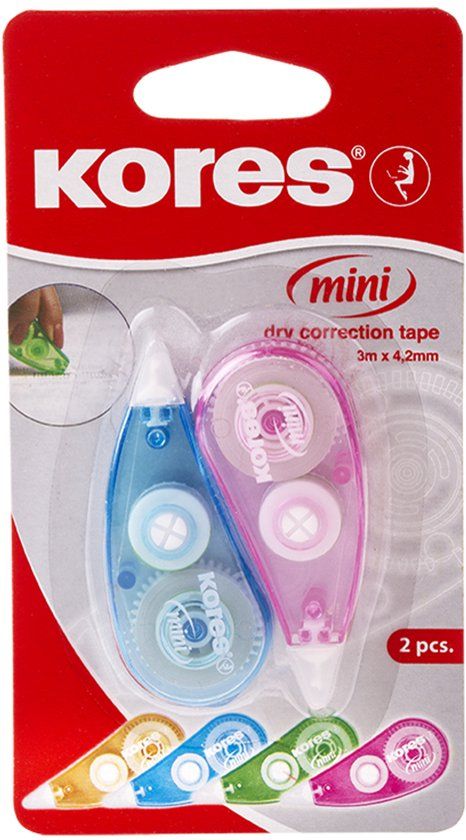 Kores Mini correctieroller wegwerp, 5 mm x 5 m, blister