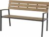 LES Banc de jardin Arezzo - Polywood - Aluminium - Naturel - 120cm
