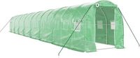 vidaXL Tuinkas met stalen frame 32 m² 16x2x2 m groen