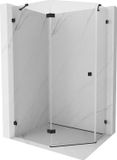 Mexen Lunar cabine de douche pentagonale gauche 90 x 80 cm, transparent, noir