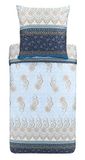 Bassetti Beddengoed set Oristano B1 katoen mako-satijn blauw 2-delig 200x200cm 80x80cm