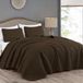 Chezmoi Collection Austin 3-delige extra grote spreiset, queensize, chocoladebruin