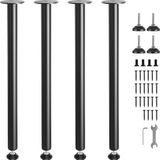 VEVOR Set Van 4 Tafelpoten, 762 Mm Hoog, Koolstofstaal, Matzwart