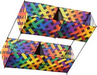 HQ Invento Invento GmbH Eenlijnsvlieger HQ Hargrave Box Kite Rainbow Mesh 106372 Regenboog 100 x 100 cm