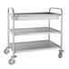 Vogue Diep Dienblad Clearing Trolley 940X855X535mm Roestvrij staal Catering Kar