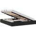 Maison Exclusive Lit Ottoman de luxe, structure noire, 160 x 200 cm, revêtement en velours