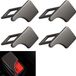 Adaptateur de ceinture de sécurité, set de 4, universel pour voitures et camions, gris