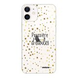 Evetane iPhone 12 Mini Hoesje, Zacht Siliconen, Robuust, Ultradun, Transparant, Sterrenstof, Trendy Motief