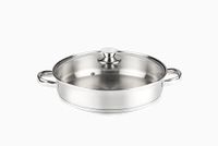 VIER 200-26 Kookpan laag, diameter 26 cm, roestvrij staal 18/10