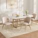 STILVORA Eetkamerstoel - Set Van 4 - Ergonomisch En Comfortabel - Velours Beige