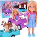 Woopie Royal Niki poppenset met paardenauto en aanhanger