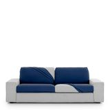 Eysa Bi-elastische bankhoes voor zitting en rugleuning, maat XL, blauw, design Harlem