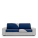 Eysa Bi-elastische bankhoes voor zitting en rugleuning, maat XL, blauw, design Harlem