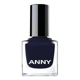 ANNY Nail Polish – hoogwaardige kleurnagellak met langdurige glans, splinterbestendig en sneldrogend, kleur: Naroctic Nights - rokerig middernachtblauw - 15 ml