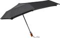 Senz Mini Automatic Deluxe Foldable Paraplu Pure Black Pin Stripes