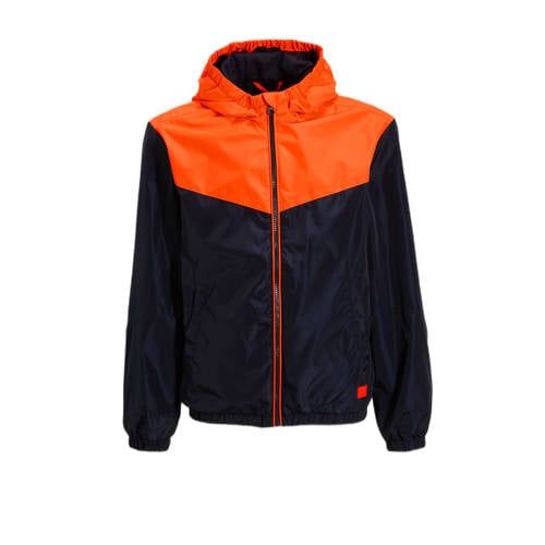 Orange Stars hooded jacket zwart/oranje